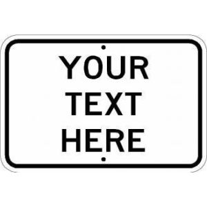 Custom Reflective Aluminum Horizontal Signs - CS-HR