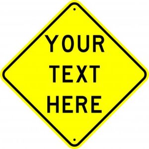 Custom Yellow Reflective Aluminum Diamond - CS-D-Y