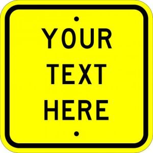 Custom Yellow Reflective Aluminum Square - CS-S-Y