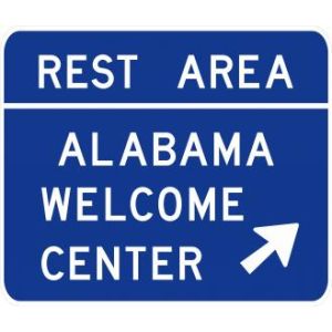 D5-10 Rest Area State Welcome Center Signs With Arrow - D5-10