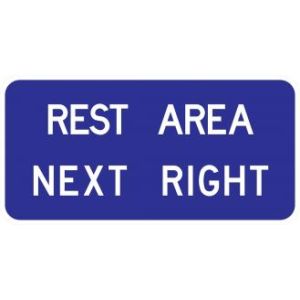 Rest Area Next Right Sign - D5-1b