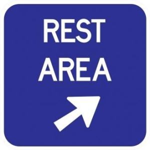 Rest Area With Arrow Square Sign - D5-2B