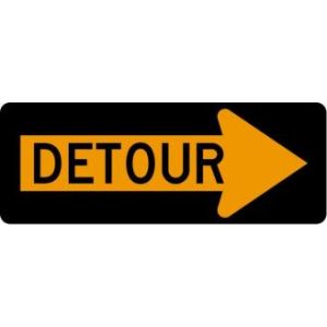 Detour Arrow Right Signs - M4-10R