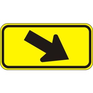 Diagonal Downward Arrow Right Sign - W16-7PR