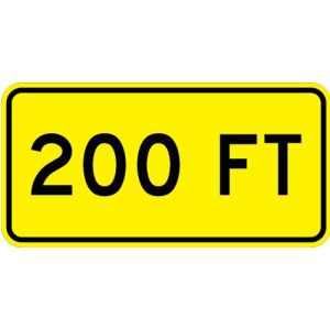 Distance in ft sign - W16-2aP