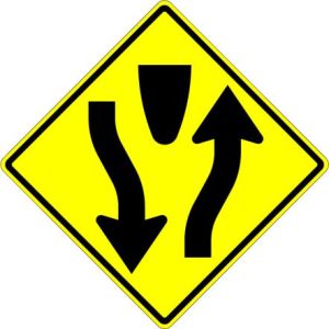 Divided Highway Symbol Sign - W6-1
