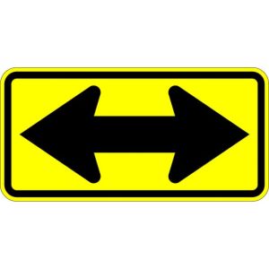 Double Arrow Sign - W1-7
