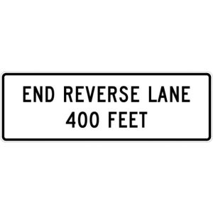End Reverse Lane Sign - R3-9g