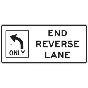 End Reverse Lane Sign - R3-9i