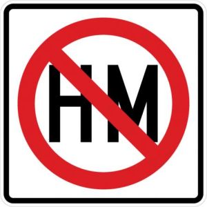 Hazardous Materials Prohibited Sign - R14-3