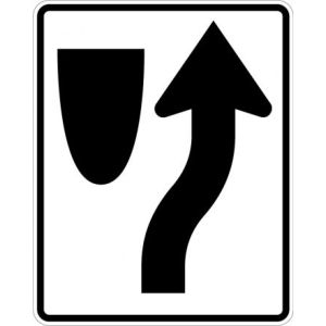 Keep Right (symbol) Sign - R4-7