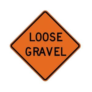 Loose Gravel Roll-Up Construction Signs - W8-7-RU