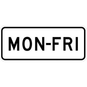 Day Of Week Sign - S4-6