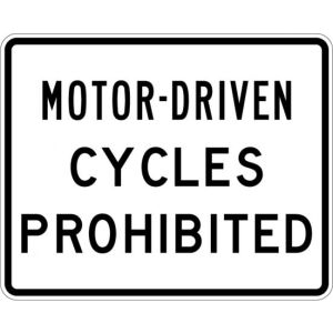 No Motor Driven Cycles Sign - R5-8