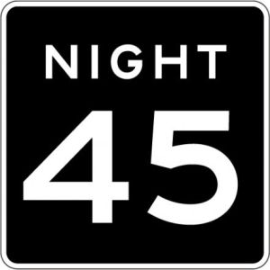 Night Speed Limit Sign - R2-3