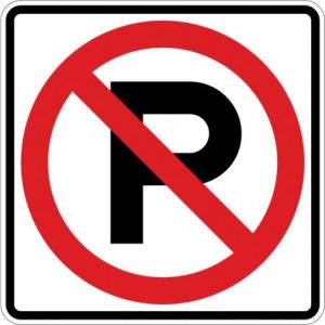 No Parking Symbol Sign - R8-3a