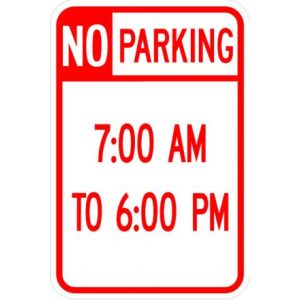 No Parking (time limit) Sign  - R7-101