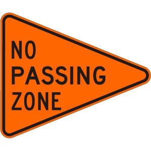 No Passing Zone Sign - W14-3-O