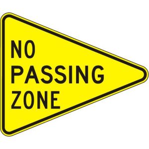 No Passing Zone Sign - W14-3
