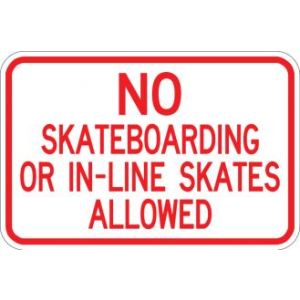 No Skateboarding or Skates - AR-124