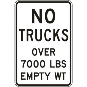 No Trucks Over XX Sign - R12-3