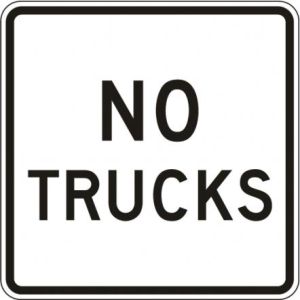 No Trucks Sign - R5-2a