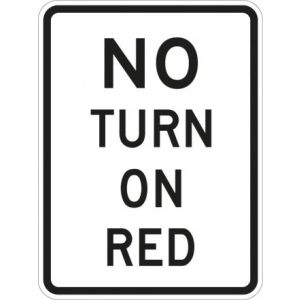 No Turn On Red Sign - R10-11a