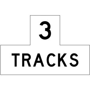 Number of Tracks Sign - R15-2p