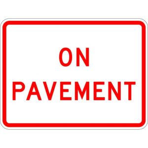 On Pavement Sign - R8-3c