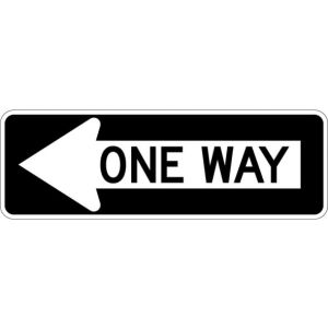 One Way Left Sign - R6-1L