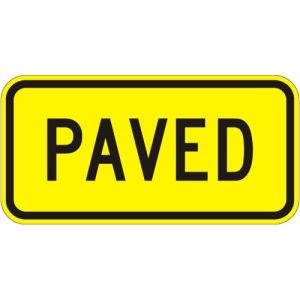Paved Sign  - W7-4F