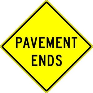 Pavement Ends Sign  - W8-3