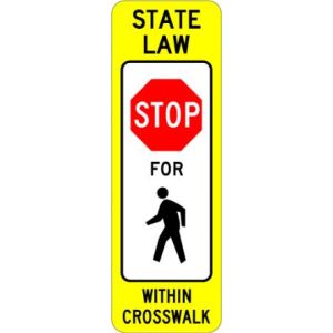 Pedestrian Crossing Stop Sign - R1-6a
