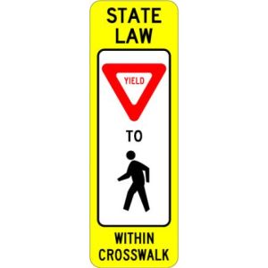Pedestrian Crossing Yield Sign - R1-6