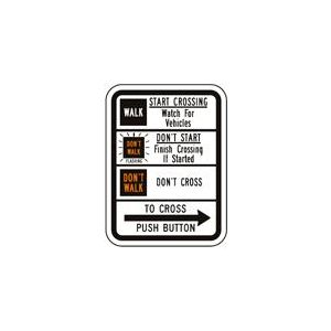 Pedestrian Traffic Signal Sign - R10-3c