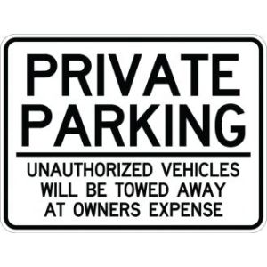 Private Parking Unauthorized - AR-155