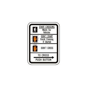 Push Button To Cross Sign - R10-3b