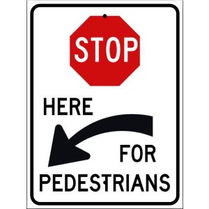 Stop for Pedestrians L - R1-5cL
