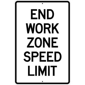 End Work Zone Speed Limit Sign - R2-12