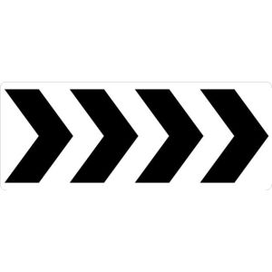 Roundabout Directional Arrow (4 chevrons) Sign - R6-4b