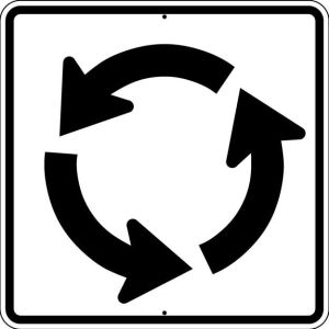 Roundabout Circulation (plaque) - R6-5P