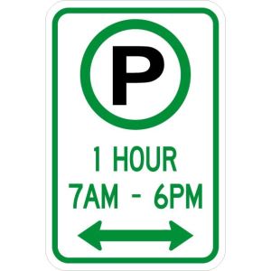 Parking Permitted XX Hour(s) XX AM - XX PM Sign - R7-23a