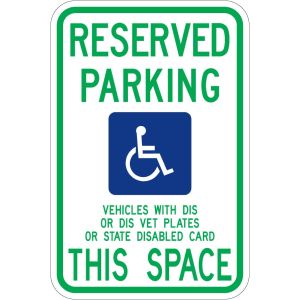 Wisconsin Handicap Parking Sign  - R7-8wi