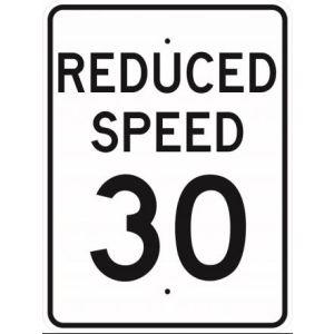 Reduced Speed 30 Sign - R2-5b