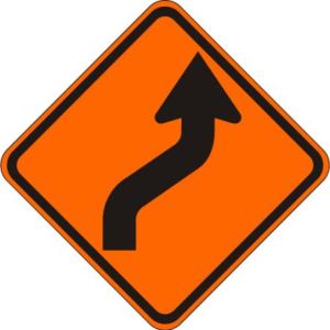Reverse Curve Right Sign  - W1-4R-O