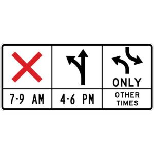 Reversible Lane Control Sign - R3-9d