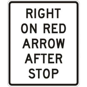Right (Left) On Red Arrow After Stop Sign - R10-17a