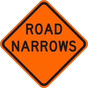 Road Narrows Sign - W5-1-O