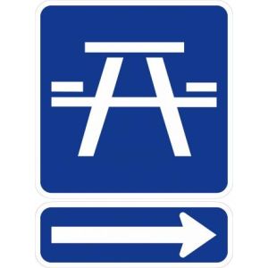 Roadside Table Symbol Sign - D5-5a