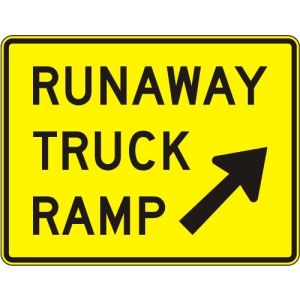 Runaway Truck Ramp (exit) Sign - W7-4B